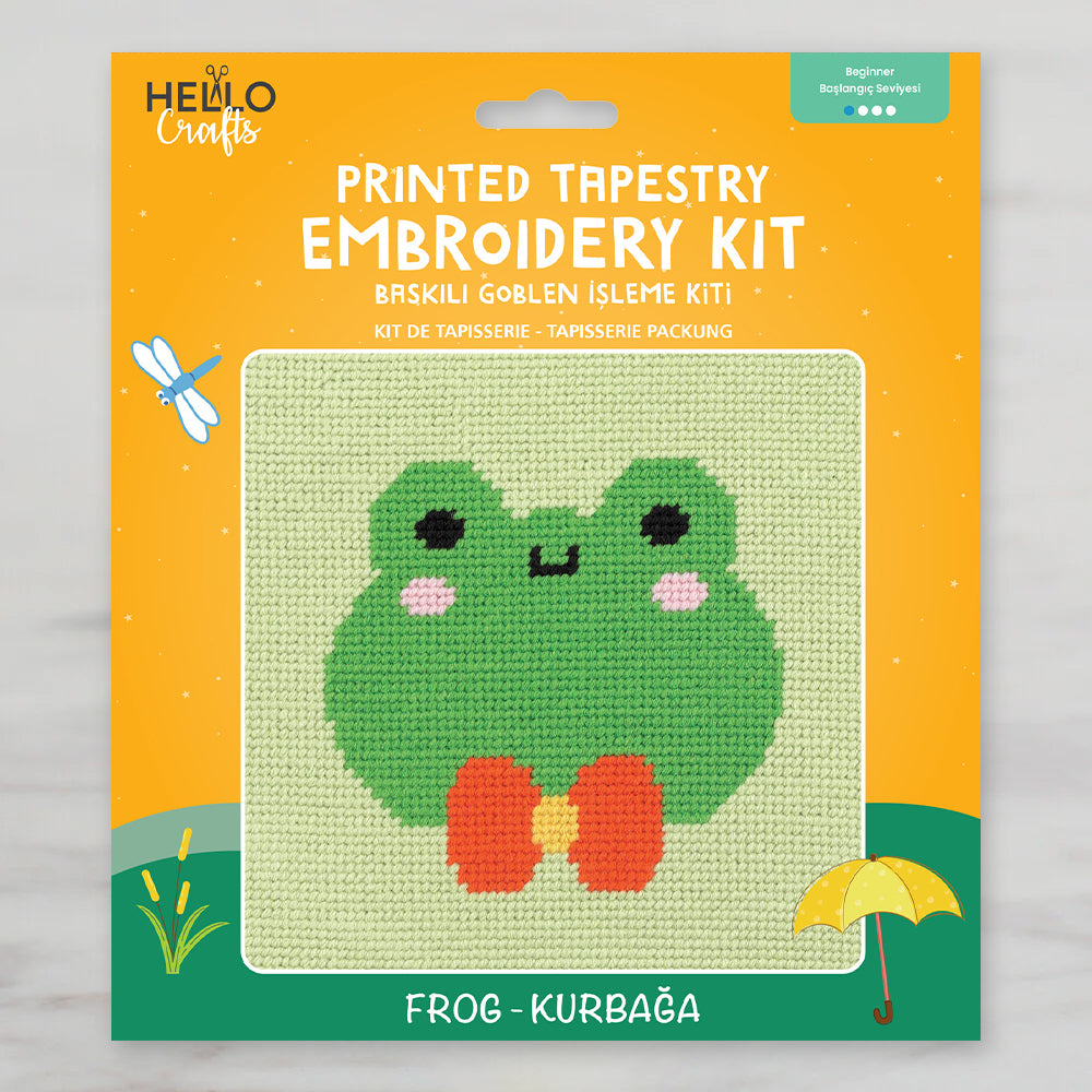 Hello Crafts Baskılı Goblen Kiti - Kurbağa - HC507